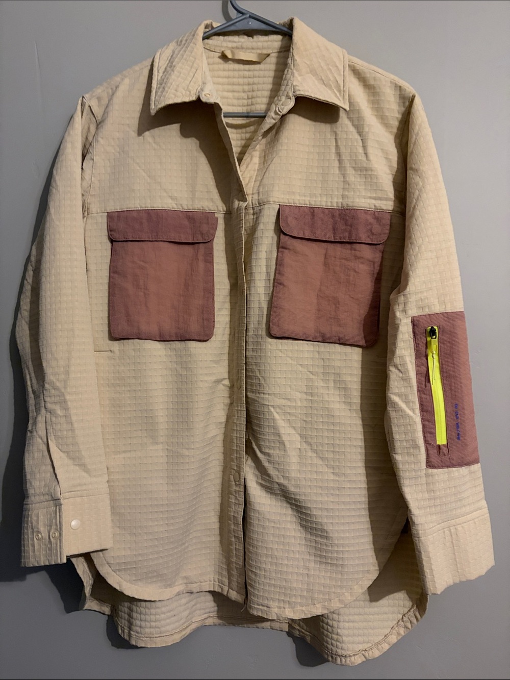 Grid Fleece Hiking Overshirt